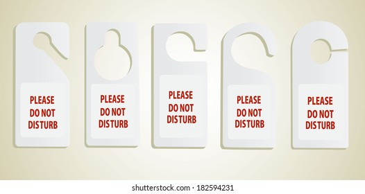 hotel do not disturb door hanger