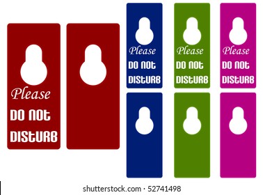 Hotel do not disturb door hanger
