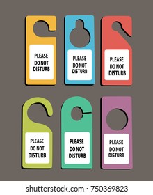 Hotel Do Not Disturb Door Hanger Stock Vector (Royalty Free) 750369823 ...