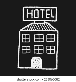 hotel doodle drawing