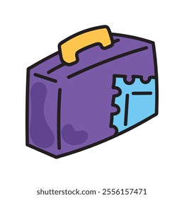 Hotel Doodle Illustration - Suitcase Bag