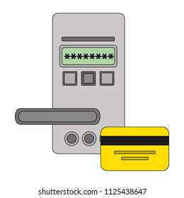 hotel door digital panel with card access