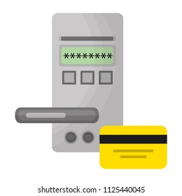 hotel door digital panel with card access