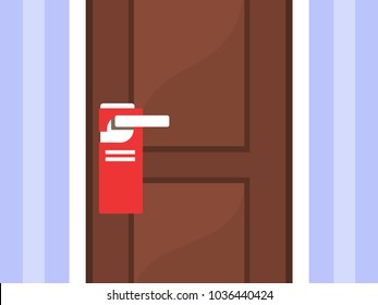 Hotel door - do not disturb sign