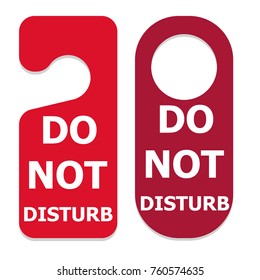 Hotel Door Do Not Disturb Sign,vector icon illustration flat design