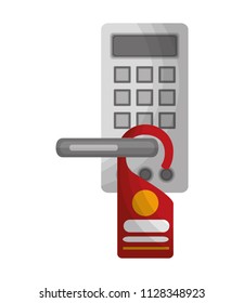 hotel door handle with electronic lock not disturb tag