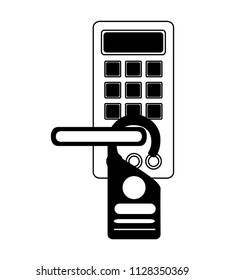 hotel door handle with electronic lock not disturb tag