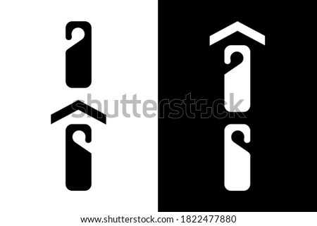 Hotel door hanger design concept. Very suitable in various business purposes, also for icon, symbol and many more.
