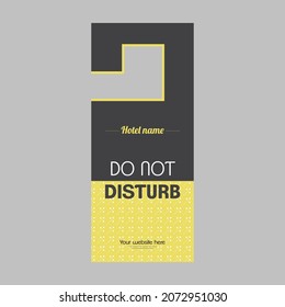 Hotel Door Hanger Layout design, do not disturb hangers