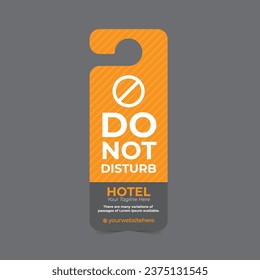 Hotel Door Hanger Layouts, Do not disturb hanger, Silence Tag for Office, Hotel, Private Room vector template design