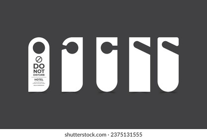 Hotel Door Hanger Layouts, Do not disturb hanger, Silence Tag for Office, Hotel, Private Room vector template design