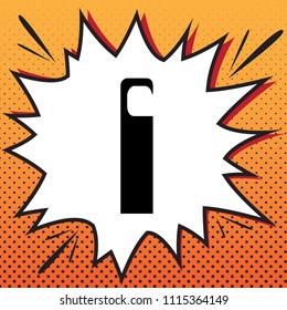 Hotel Door hanger tag sign. Vector. Comics style icon on pop-art background.