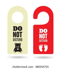 Hotel Door Hanger Tags, Messages -  Please Do Not Disturb Sign  