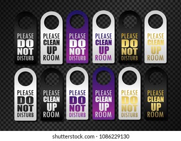 Hotel Door Hanger Tags, Please Do Not Disturb, Please make up room