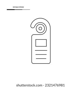 Hotel Door Label Icon Vector Design.