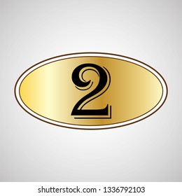 Hotel door number 2. Vector.
