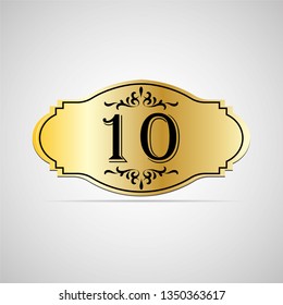 Hotel door number ten. Vector