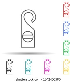 hotel door sign multi color style icon. Simple thin line, outline vector of hotel icons for ui and ux, website or mobile application