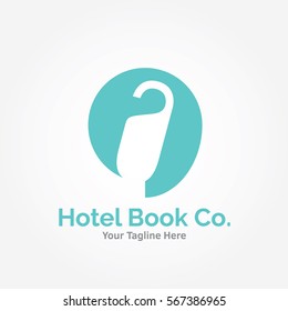 hotel door sign vector icon logo flat 