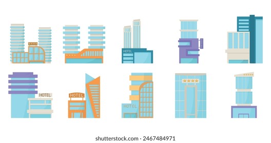 Hotel Element Illustration Collection Set