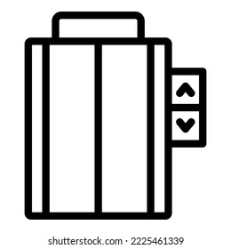 Hotel elevator icon outline vector. Hotel facility. Modern room