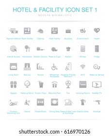 Hotel And Facilities Icon Set 1