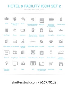 Hotel and Facilities icon set 2