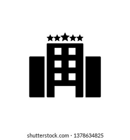 Hotel five star icon isolated on white background - Vector icon