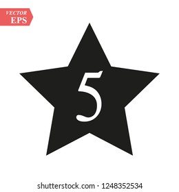Hotel five star icon. Universal icon to use in web and mobile UI