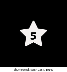 Hotel five stars vector icon. flat Hotel five stars design. Hotel five stars illustration for graphic 