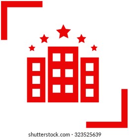 Hotel five stars vector icon.