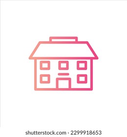 hotel in flat design style.