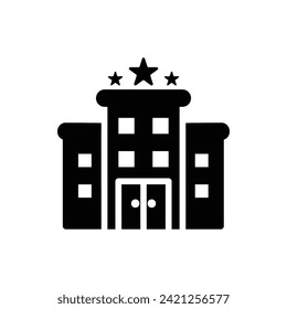 Hotel Flat Icon Logo Illustration. Hotel Icon-set. Suitable For Web Design, Logo, App