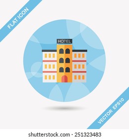Hotel flat icon with long shadow,eps10