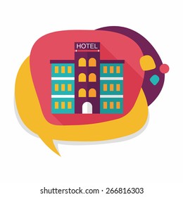Hotel flat icon with long shadow,eps10
