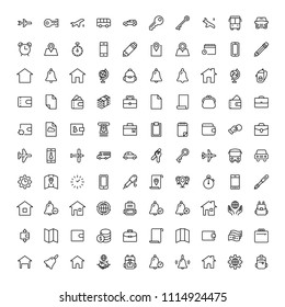 Hotel flat icon set. Single high quality outline symbol of info for web design or mobile app. Thin line signs for design logo, visit card, etc. Outline logo of graphic hotel 
