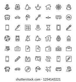 Hotel flat icon set. Single high quality outline symbol of info for web design or mobile app. Thin line signs for design logo, visit card, etc. Outline logo of graphic hotel 