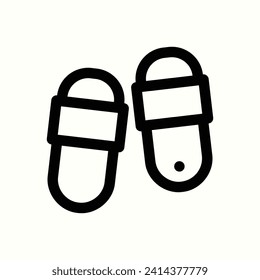 hotel, flip flops icon, isolated icon in light background, perfect for website, blog, logo, graphic design, social media, UI, mobile app