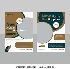 hotel flyer template design with hotel information template, Modern elegant real estate flyer template design, real estate brochure, leaflet, poster design template