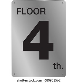 hotel fourth floor number tag
