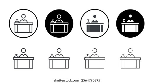 Hotel Front Desk icon simple vector symbol