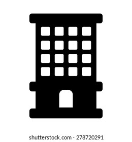 Hotel front view symbol icon vector illustration eps10 on white background