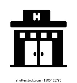 hotel glyph flat vector icon