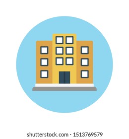 hotel glyph flat vector icon