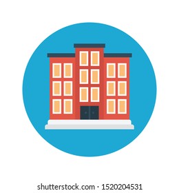 hotel glyph flat vector icon