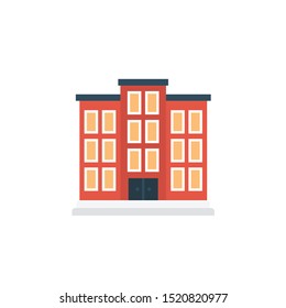 hotel glyph flat vector icon