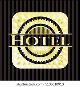 Hotel gold emblem or badge