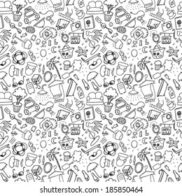 Hotel hand drawn seamless