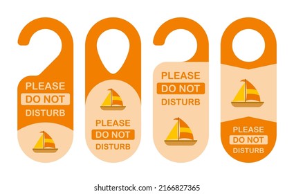 Hotel hanger sign with Sailboat
