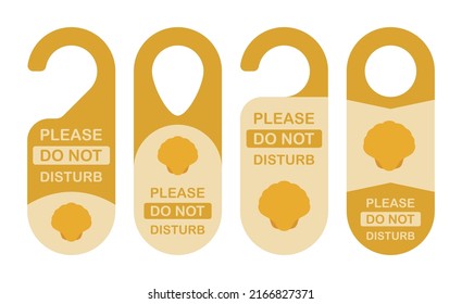 Hotel hanger sign with Seashell